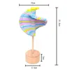 Decompression Toy Wooden Spiral Lollipop Toys Rotating Helicone Spin Magic Wand Stress Relief For Adults Kids Antistress Decompression Home Decor d240424