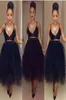 2016 Cheap Black Women Short Cocktail Dresses Tulle Skirts High Qaulity Material Evening Dress Party Wear Cocktail Gowns3759729