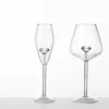 Wine Glasses 2pcs Creative 3D Glass Exquisite Build-in Red White Cup Stemware Goblets Champagne Flute For Party