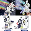 Bubble Gun Rocket Soppaceman Bubbles Machine Gun Forme Automatique Blower avec Pomperos Light Pompero pour Gift Christmas Kids 240417