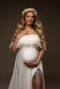 Jurken Maternity Photographs Dress Assle Less Lace Lozo's Kwaliteitsfotoshoot Outfit Boheemse zwangere vrouwelijke jurk voor fotografie