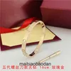 High End jewelry bangles for Carter womens V Gold Plated Fifth Generation Bracelet Eternal Female Chain Couple Stainless Original 1:1 With Real Logo and box