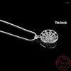 Pendants Bohemian Round Sun Flower Zircon Pendant Necklace 925 Sterling Silver Rhinestone Maxi Necklaces Women Jewelry Birthday Gift