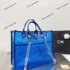 High-end Designer Beach Bag Women's Single Shoulder Handbag New Top Quality leather Transparent Jelly tote Luxury Chain large capacity handheld shopping bag