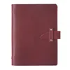 Notepad Leather Loose Leaf 6 Ring Binder Cover Notebook Lined Page Writing Journal Diary Business Office Stationery