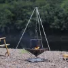 Gereedschap Camping Bonfire statief draagbare aluminium legering kookpotframe gereedschap roestvrijstalen ketting afneembare standaard camping accessoires