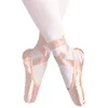 Chaussures de danse yukigaga ballet professionnel ponte dames avec rubans pour femmes filles enfants satin