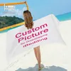 Niestandardowe ręczniki do kąpieli Drukowane Letnie Travel Travel Ręczniki plażowe dla dorosłych maty do jogi z mikrofibrem Drop 240416
