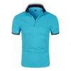 100%면 폴로 남자 셔츠 짧은 슬리브 대비 컬러 여름 스트리트웨어 캐주얼 패션 탑 240418
