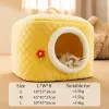 Mats New Winter Pet House Dog Soft Nest Kennel Cozy Sleeping Warm Cave Cat Dog Kitty Basket Cats Bed For Small Medium Dogs Cats