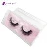 1 par Faux Silk 5D Effect Pure Handmade Full Strip Eyelash 100% Real Mink Natural Tjock Fake Eyelashes Lashes Makeup Extension