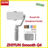 Gimbals Zhiyun Smooth Q4 Smartfon stabilizator 3Axis Handheld Gimbal na iPhone 13 pro Max Huawei Redmi Xiaomi Telefon do vlog wideo