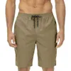 Mäns badkläder Summer Mens Solid Shorts Lätt andas snabbt torra atletiska byxor med 5 fickor av hög kvalitet elastisk midje strandshorts D240424