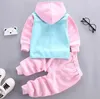 Set di abbigliamento per bambini set di Natale set autunno cartone animato orso giubbotto pantaloni spessi pile 3pcs abito sportivo in cotone per ragazze abiti caldi