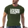 Men's Polos LOADING GAINS FUNNY MENS TSHIRT T-Shirt Vintage T Shirt Cute Clothes Quick Drying Aesthetic Clothing Graphic