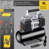 Mattor 12V 220V Silent Oil-Free Air Compressor Automatisk Start Stopp Portable Dual Cylinder Pump Car Däck Inflator