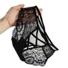 Mutandine femminili Fashion Sexy Black Lace Whow Out Donne a bassa vita a maglia sottile Slip senza soluzione di continuità in cotone lingerie