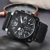 Menwatch Designer Bell i Ross Naviforce Watches 2022 Męskie 6-pinowe kwarc wysokiej jakości na nadgarstek Watch Pełny funkcja Chronographrelogios ReliOJMUJer Humanwigs