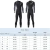 Kostymer 3mm höst- och vintermän långa våtdräkt neopren termisk fleece foder utomhus simning snorkling surfing wetsuit m4xl