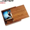 Drives Jaster USB 3.0 Wood Photo Album+Box Flash Drive Pendrive 64 GB 16GB 4GB 8GB Fotografering Bröllopspresent gratis anpassad logotyp170*170*35mm