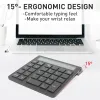 Claviers numéro de clavier numérique Keypad Bluetooth 2 en 1 calculatrice électronique sans fil 12 chiffres Affichage LCD pour ThinkPad Windows