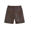 PU Print Shorts Männer Frauen 2024SS Draw String Shorts