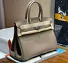 Handbag 30cm Golden Brown Platinum Tr Grade Togo Fashion Commuter Womens Bag Handmade Genuine Leather