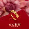100% 18k jóias de ouro anéis para mulheres anéis de casamento bohemia engajamento irregular anilos mujer18 k caixa de ouro 240422