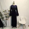 Ethnische Kleidung Plusgröße Kleid für Frauen samische muslimische Mode Dubai Abaya lange Kleider mit Schärpen Islam Afrikanische Musulman