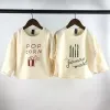 Blazers 2023 Autumn New Baby Girl Long Sleeve Tshirt Children Girl Fashion Letter Print Tops Kid Cotton Simple Loose Bottoming Shirt