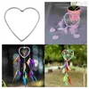 Figurines décoratives 9pcs Metal Heart Catcher Ring Fleur Fleur Crame de couronne de bricolage Macrame Floral Cerceaux Fil en forme de mariage pour le mariage