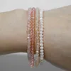Bracelets en cristal bracele 4pcs / set pour femmes Bracelets de pierre naturels Bracelet