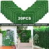 Plantas artificiais de vegetação floral Faux Floral painel de parede de grama Bartening Greenery Protection UV Decor verde Decoração Privacidade Cerca de quintal Casamento T240422