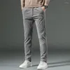 Men's Pants 2024 Spring Autumn Corduroy Trousers Clothing Stretch Slim Fit Casual Fashion Mens Business Work