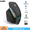 Ratos kuwfi mouse sem fio bluetooth5.0+2,4 GHz Modo duplo USB Mouse ergonômico USB Camundongos verticais silenciosos para computador