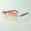 Designer zonnebrillen 3524025 met zwarte buffelhoornarmen, directe verkoop, maat: 18-140 mm