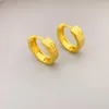 Gold diamond design charm earringsQingdao material 18K real gold circular minimalist earrings high-end texture with carrtiraa original earrings
