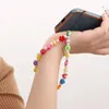 Caisses de téléphone portable Crystal Pearl Phale Chaîne Femmes Clay Phone Péle Lanyard Devils Eye Love Mobile Phone Strap Pendre Jewelry Accessoires 240423