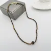 Halskette echtes Tiger Augen Naturstein Edelstein CHOKER CHOKER Halskette Bohemian Halskette Boho Collier Femme 14K Gold gefüllt Frauen Schmuck Juwely