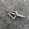 Arrow 100Grain Archery Fixed 3 Blades Broadhead Arrow Sharp Head Stainless Steel Screw Tip for Outdoor Practicing Shooting