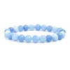 Natural Stone Beads Bracelet For Women Men Amethysts Crystal Quartzs Aquamarines Jades Jewelry Agates Elastic Bangle Bracelets 240418