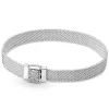 Stränge 100% 925 Sterling Silber Reflexionen gewebtes Mesh Sparklaspa