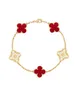 Beroemde ontwerpers ontwerpen prachtige armbanden voor damesfour blad klaver bloemenfamilie armband hoog rosé goud 18k met gemeenschappelijke vnain
