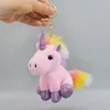 Rainbow Unicorn Doll Keychain Plush Toy Söt dockväska hängande dekoration Grab Machine Doll