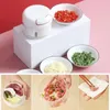 Kleine knoflookmolen Handmatige multifunctionele knoflook Chopper Crusher Press Food Groenten Gadgets Masher Cutter Meat Kitchen