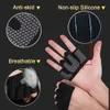 Gym fitness Half Finger Reseves Mężczyźni Kobiety Przeciwdziałanie silikonowi Rękawica Rękawica Podciąganie ciężaru Podnoszenie uchwytów Ręcznie Plam Protektor 240423