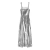 TRAF Backless Sequin Dress Woman Silver Red White Slip Long Dress Women Glitter Sexy Party Dresses Midi Prom Evening Dresses 240421