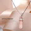 Pendant Necklaces 16 Pieces Gemstone Hexagonal Chakra Crystal Pointed Quartz Pendants