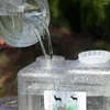 Vattenflaskor 12L transparent hinkdryck utomhus campingförvaringsbehållare