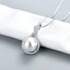 Anhänger Halskette Caoshi anmutige Temperament Halskette für Frauen Silber Farbe Simuliertes Perlenschmuck Engagement Hochzeitszubehör